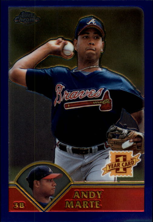 2003 Topps Chrome #208 Andy Marte FY RC