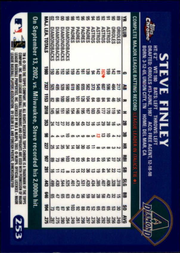 A6090- 2003 Topps Chrome BB Cards 251-440 +Inserts -You Pick- 15+ FREE US SHIP - Picture 7 of 297