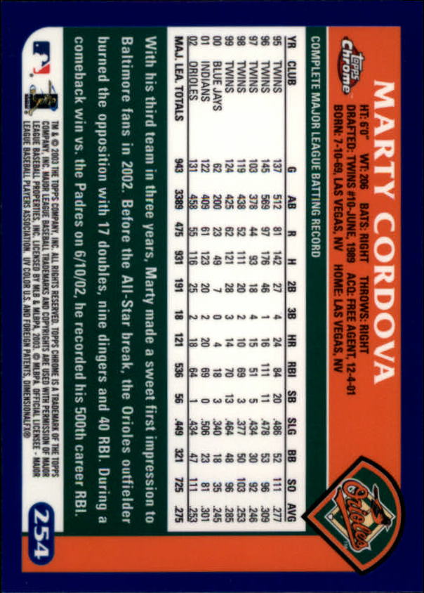 A6090- 2003 Topps Chrome BB Cards 251-440 +Inserts -You Pick- 15+ FREE US SHIP - Picture 9 of 297