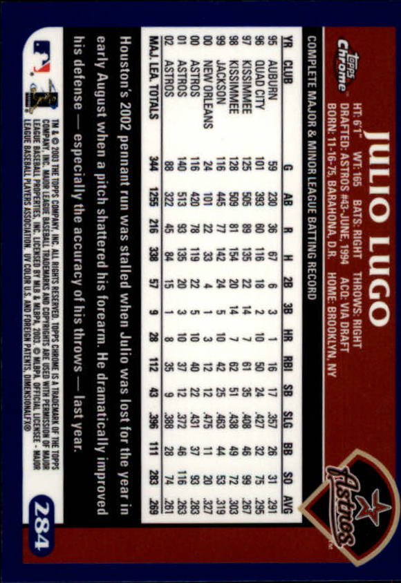 A6090- 2003 Topps Chrome BB Cards 251-440 +Inserts -You Pick- 15+ FREE US SHIP - Picture 57 of 297