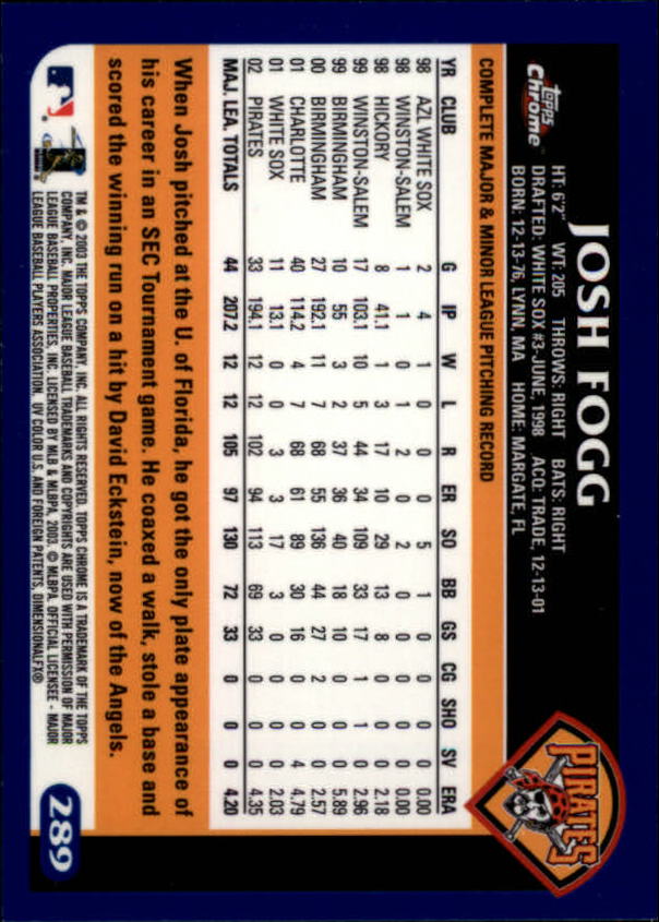 A6090- 2003 Topps Chrome BB Cards 251-440 +Inserts -You Pick- 15+ FREE US SHIP - Picture 63 of 297