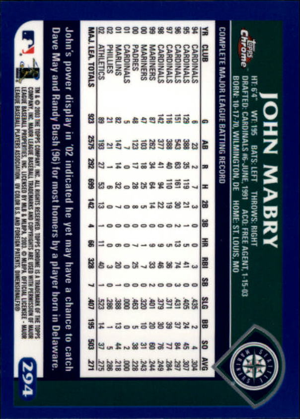 A6090- 2003 Topps Chrome BB Cards 251-440 +Inserts -You Pick- 15+ FREE US SHIP - Picture 71 of 297