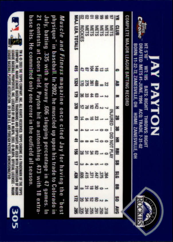 A6090- 2003 Topps Chrome BB Cards 251-440 +Inserts -You Pick- 15+ FREE US SHIP - Picture 87 of 297