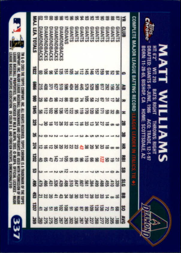 A6090- 2003 Topps Chrome BB Cards 251-440 +Inserts -You Pick- 15+ FREE US SHIP - Picture 131 of 297