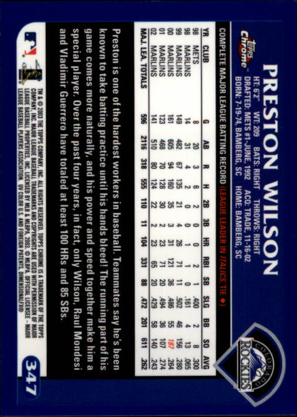 A6090- 2003 Topps Chrome BB Cards 251-440 +Inserts -You Pick- 15+ FREE US SHIP - Picture 149 of 297