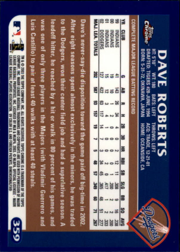 A6090- 2003 Topps Chrome BB Cards 251-440 +Inserts -You Pick- 15+ FREE US SHIP - Picture 165 of 297