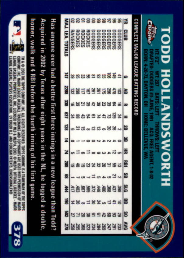 A6090- 2003 Topps Chrome BB Cards 251-440 +Inserts -You Pick- 15+ FREE US SHIP - Picture 191 of 297