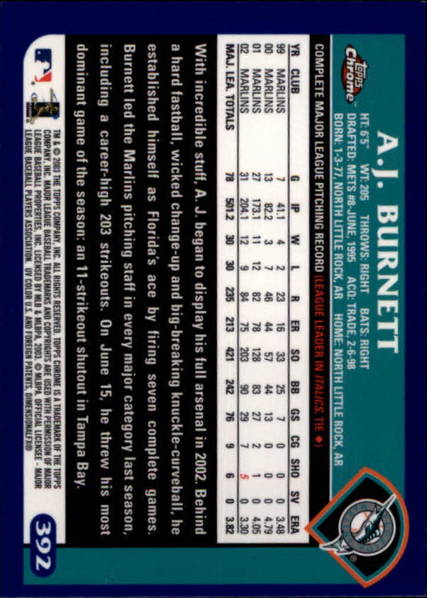 A6090- 2003 Topps Chrome BB Cards 251-440 +Inserts -You Pick- 15+ FREE US SHIP - Picture 215 of 297