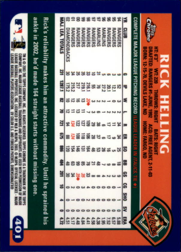 A6090- 2003 Topps Chrome BB Cards 251-440 +Inserts -You Pick- 15+ FREE US SHIP - Picture 223 of 297