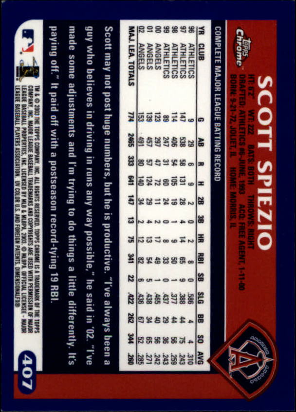 A6090- 2003 Topps Chrome BB Cards 251-440 +Inserts -You Pick- 15+ FREE US SHIP - Picture 233 of 297