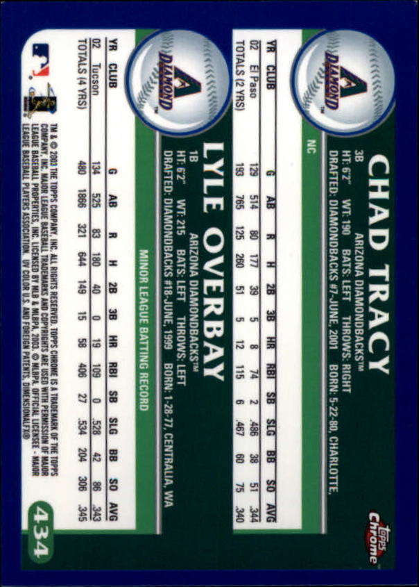 A6090- 2003 Topps Chrome BB Cards 251-440 +Inserts -You Pick- 15+ FREE US SHIP - Picture 271 of 297