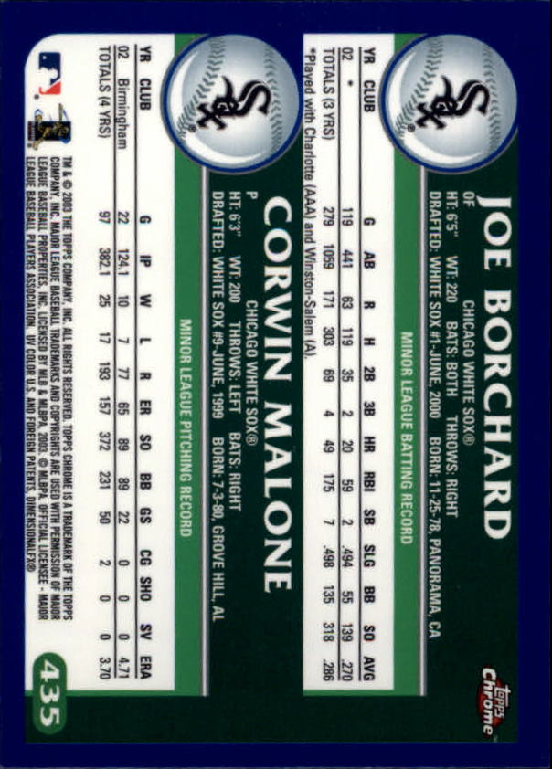 A6090- 2003 Topps Chrome BB Cards 251-440 +Inserts -You Pick- 15+ FREE US SHIP - Picture 273 of 297