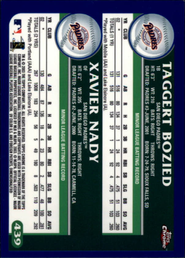 A6090- 2003 Topps Chrome BB Cards 251-440 +Inserts -You Pick- 15+ FREE US SHIP - Picture 275 of 297