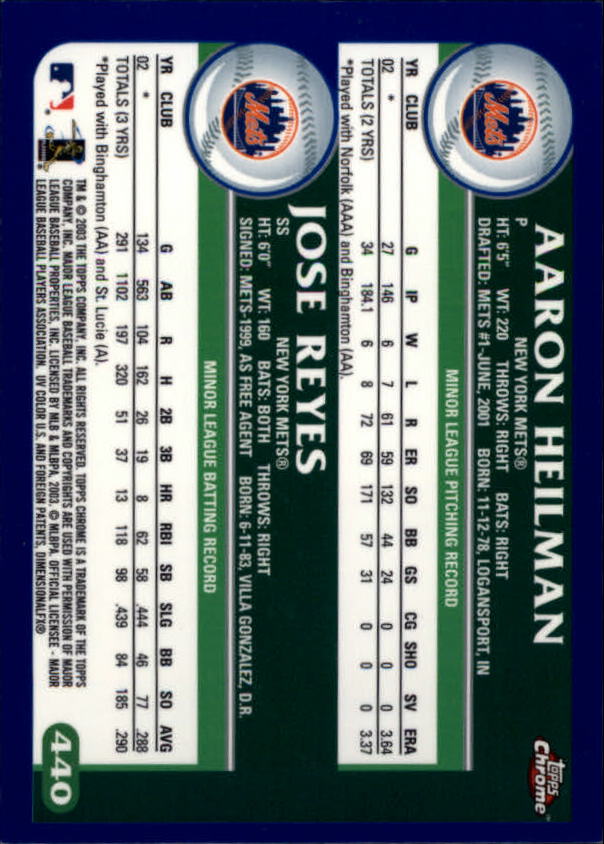 A6090- 2003 Topps Chrome BB Cards 251-440 +Inserts -You Pick- 15+ FREE US SHIP - Picture 277 of 297