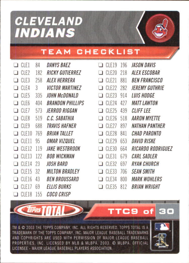 A9006- 2003 Topps Total Baseball Assorted Inserts -You Pick- 15+ FREE US SHIP - Picture 37 of 255