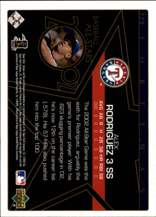 2003 Upper Deck 40-Man Baseball Card Pick (Base) 575-844 - Picture 371 of 501