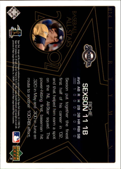 2003 Upper Deck 40-Man Baseball Card Pick (Base) 575-844 - Picture 441 of 501
