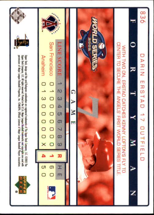 2003 Upper Deck 40-Man Baseball Card Pick (Base) 575-844 - Picture 485 of 501