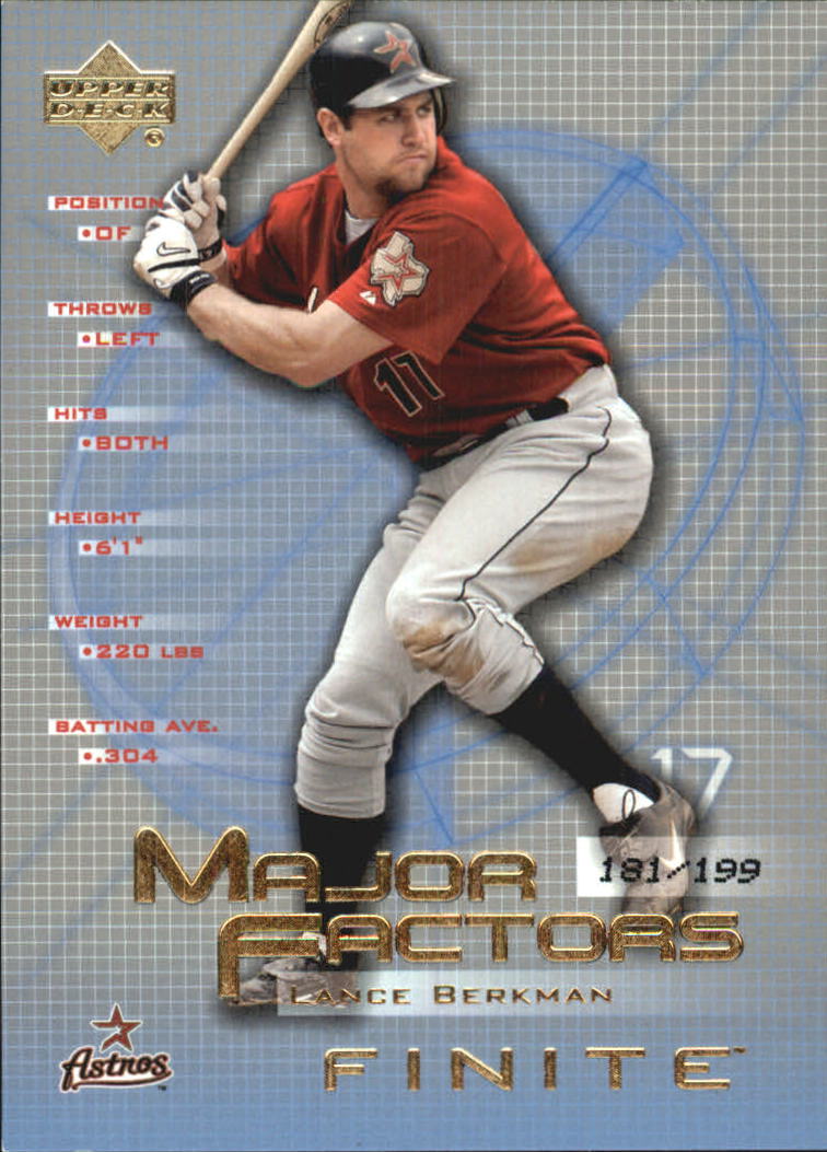 2003 Upper Deck Finite Gold #129 Lance Berkman MF
