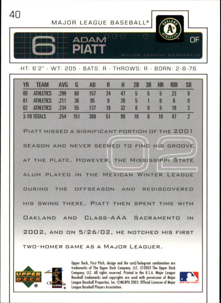 2003 Upper Deck First Pitch - #106 Randall Simon