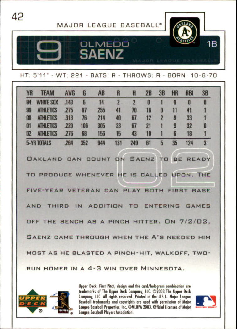 2003 Upper Deck First Pitch - #106 Randall Simon