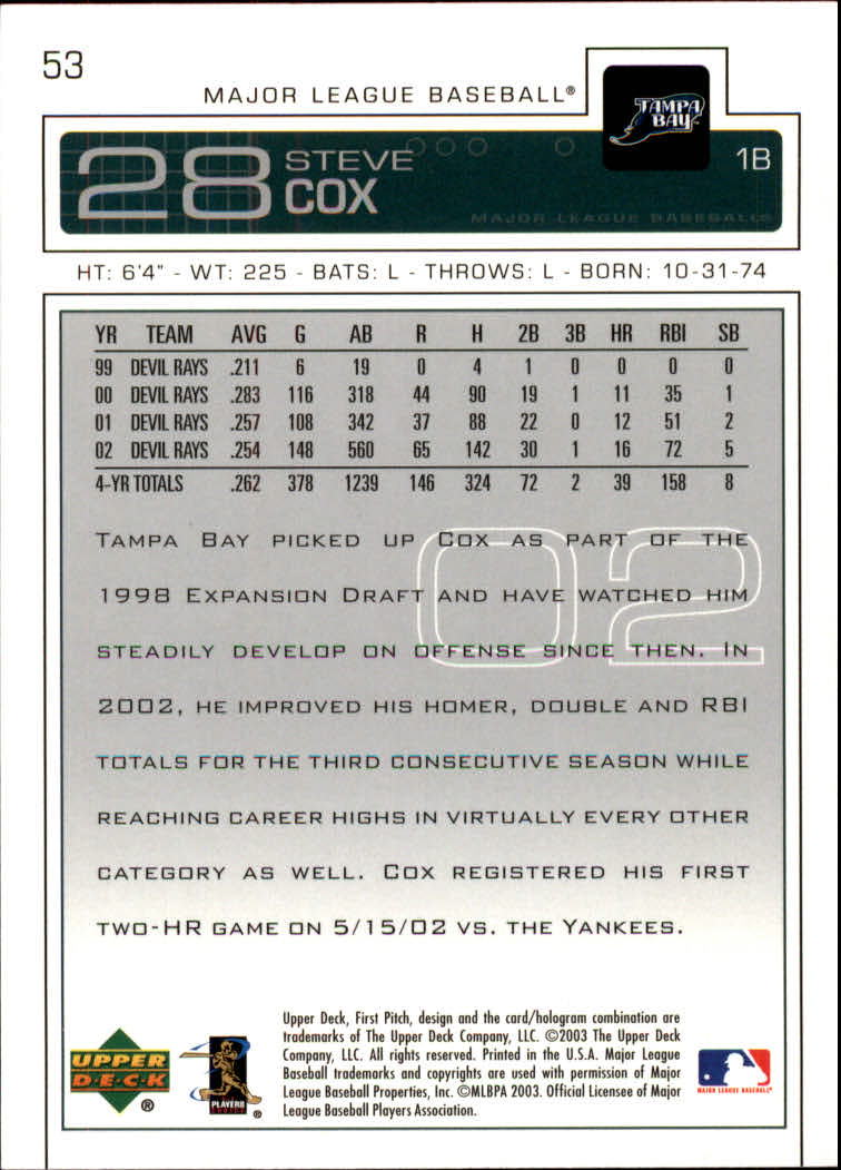 2003 Upper Deck First Pitch - #106 Randall Simon