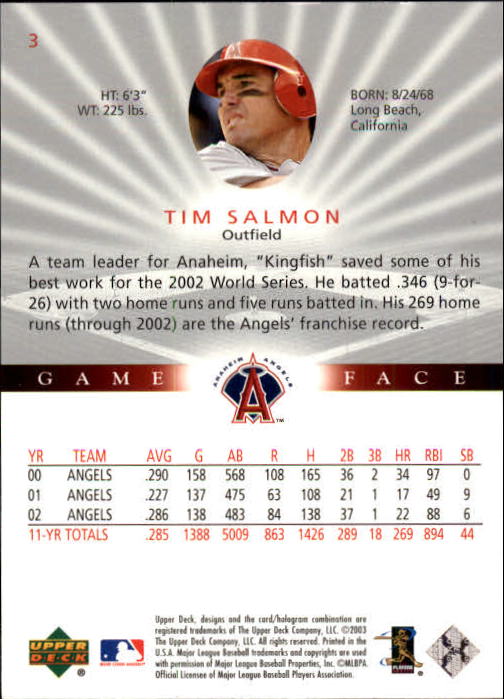 B1338- 2003 Upper Deck Game Face BB 1-217 +Inserts -You Pick- 15+ FREE US SHIP - Picture 7 of 171