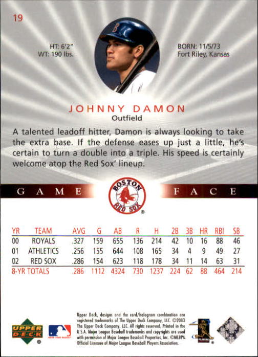 B1338- 2003 Upper Deck Game Face BB 1-217 +Inserts -You Pick- 15+ FREE US SHIP - Picture 31 of 171