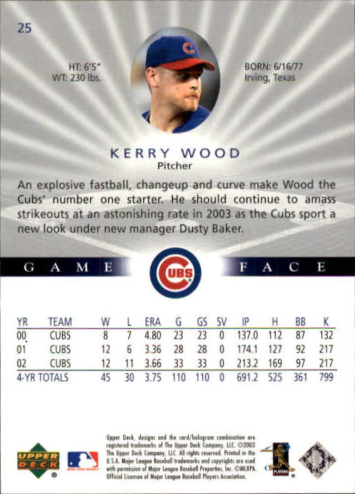 B1338- 2003 Upper Deck Game Face BB 1-217 +Inserts -You Pick- 15+ FREE US SHIP - Picture 37 of 171