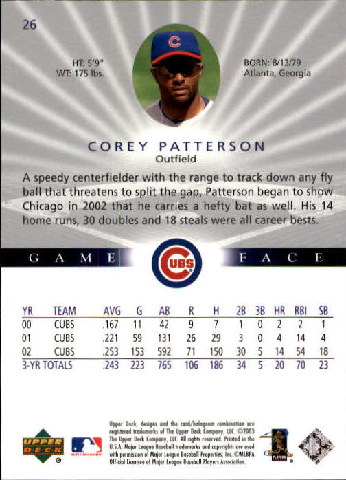 B1338- 2003 Upper Deck Game Face BB 1-217 +Inserts -You Pick- 15+ FREE US SHIP - Picture 39 of 171