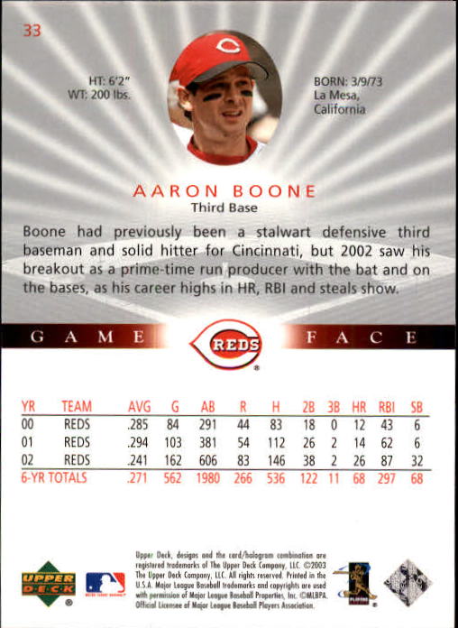 B1338- 2003 Upper Deck Game Face BB 1-217 +Inserts -You Pick- 15+ FREE US SHIP - Picture 49 of 171