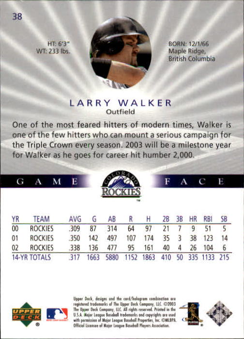 B1338- 2003 Upper Deck Game Face BB 1-217 +Inserts -You Pick- 15+ FREE US SHIP - Picture 57 of 171