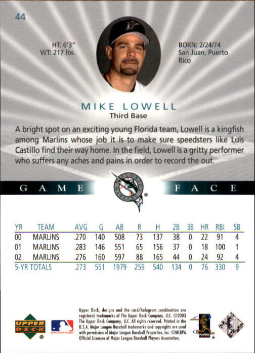 B1338- 2003 Upper Deck Game Face BB 1-217 +Inserts -You Pick- 15+ FREE US SHIP - Picture 67 of 171