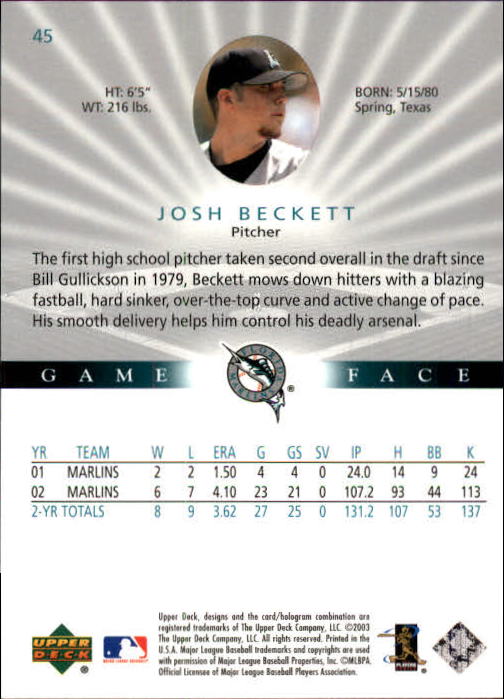 B1338- 2003 Upper Deck Game Face BB 1-217 +Inserts -You Pick- 15+ FREE US SHIP - Picture 69 of 171