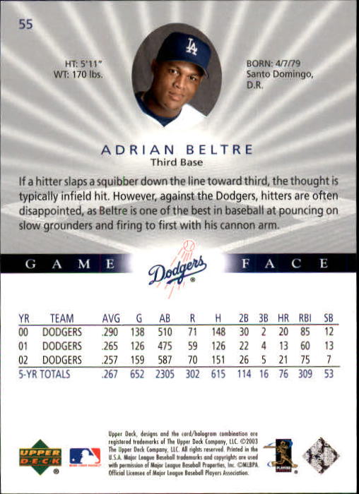 B1338- 2003 Upper Deck Game Face BB 1-217 +Inserts -You Pick- 15+ FREE US SHIP - Picture 83 of 171