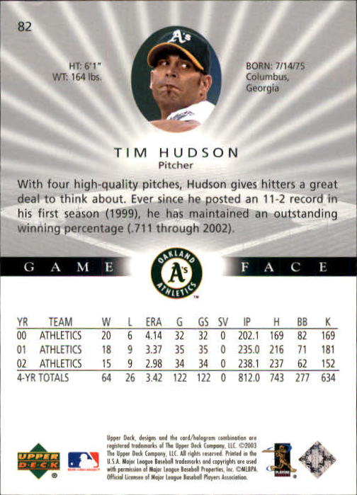 B1338- 2003 Upper Deck Game Face BB 1-217 +Inserts -You Pick- 15+ FREE US SHIP - Picture 115 of 171