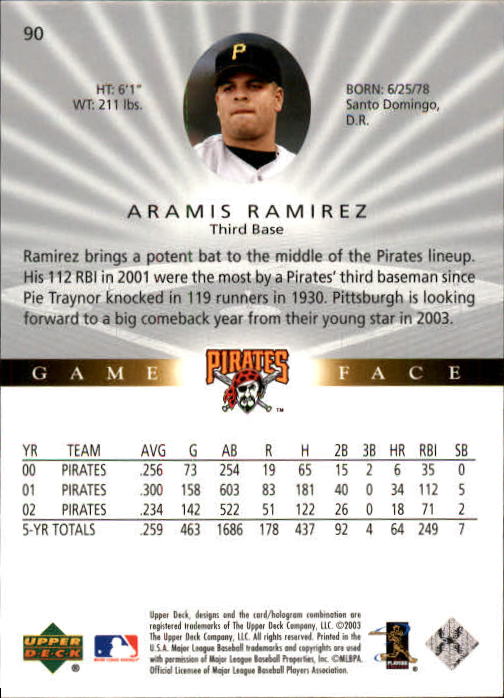 B1338- 2003 Upper Deck Game Face BB 1-217 +Inserts -You Pick- 15+ FREE US SHIP - Picture 127 of 171