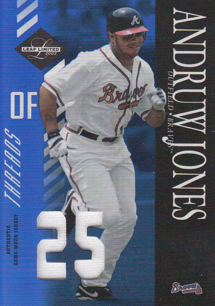 2003 Leaf Limited Threads Number #51 Andruw Jones H/25