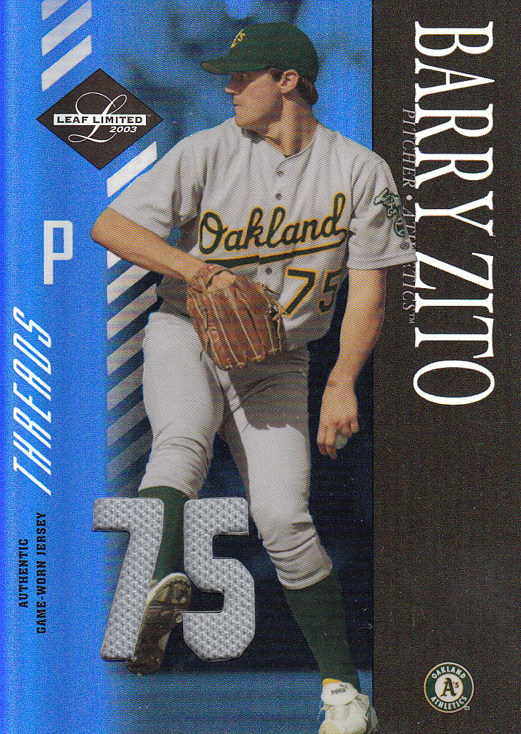 2003 Leaf Limited Threads Number #145 Barry Zito H/75