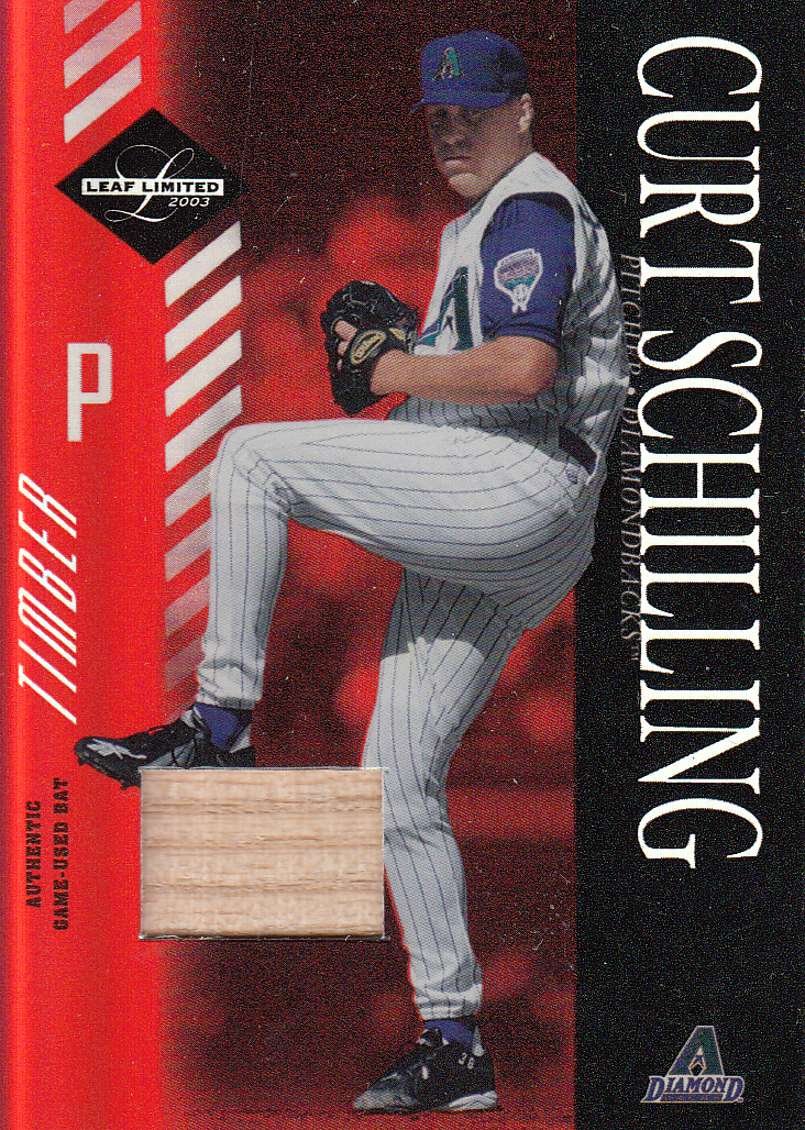 2003 Leaf Limited Timber #72 C.Schilling D'backs Leg