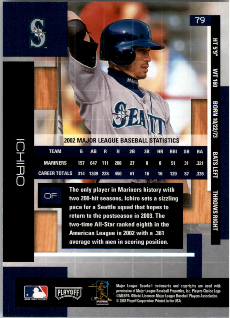 2003 Absolute Memorabilia #79 Ichiro Suzuki - NM-MT | eBay