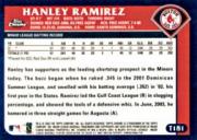 2003 Topps Chrome Traded #T181 Hanley Ramirez FY RC back image
