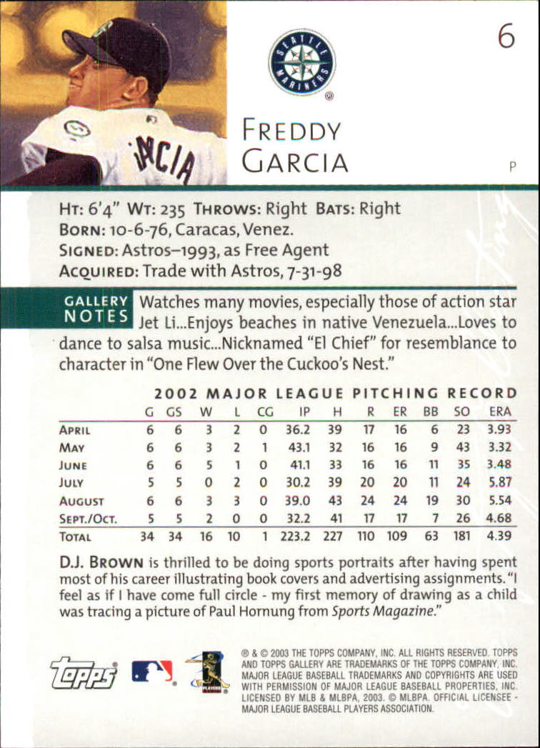 A9174- 2003 Topps Gallery Baseball Cards 1-200 -You Pick- 15+ FREE US SHIP - Picture 9 of 332