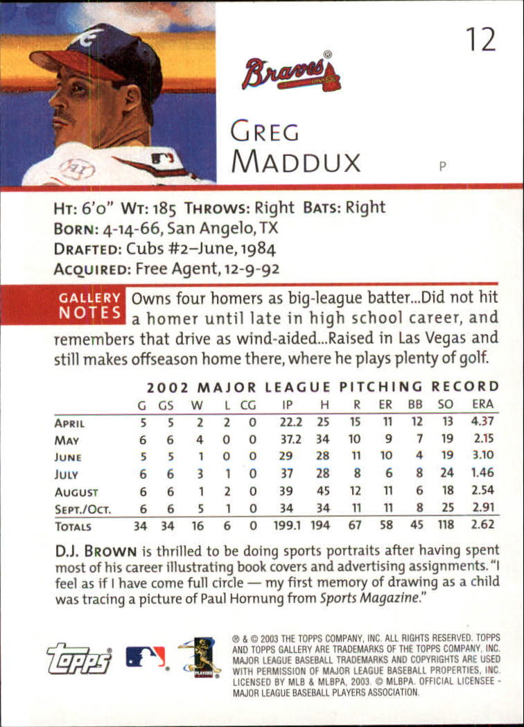 A9174- 2003 Topps Gallery Baseball Cards 1-200 -You Pick- 15+ FREE US SHIP - Picture 21 of 332