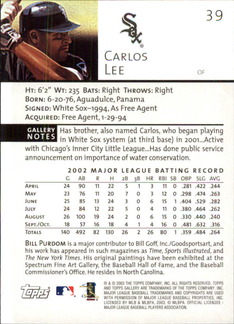 A9174- 2003 Topps Gallery Baseball Cards 1-200 -You Pick- 15+ FREE US SHIP - Picture 60 of 332