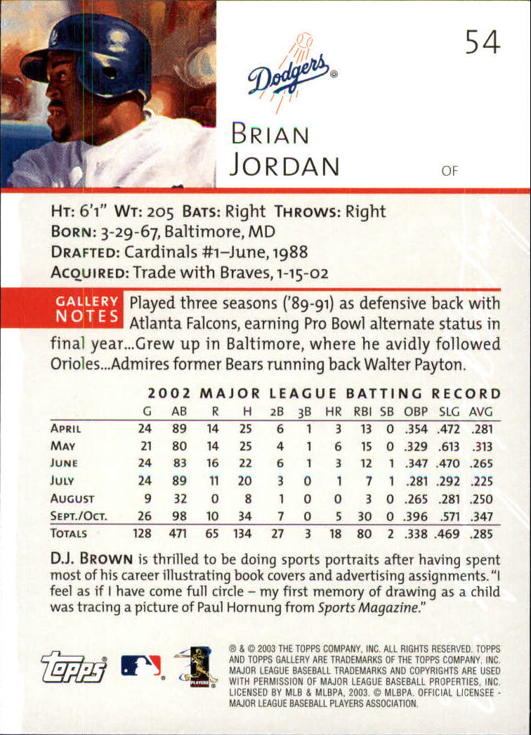 A9174- 2003 Topps Gallery Baseball Cards 1-200 -You Pick- 15+ FREE US SHIP - Picture 86 of 332