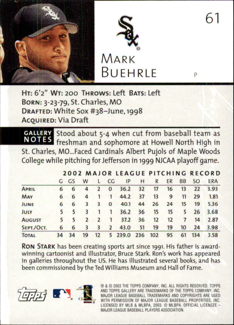 A9174- 2003 Topps Gallery Baseball Cards 1-200 -You Pick- 15+ FREE US SHIP - Picture 98 of 332