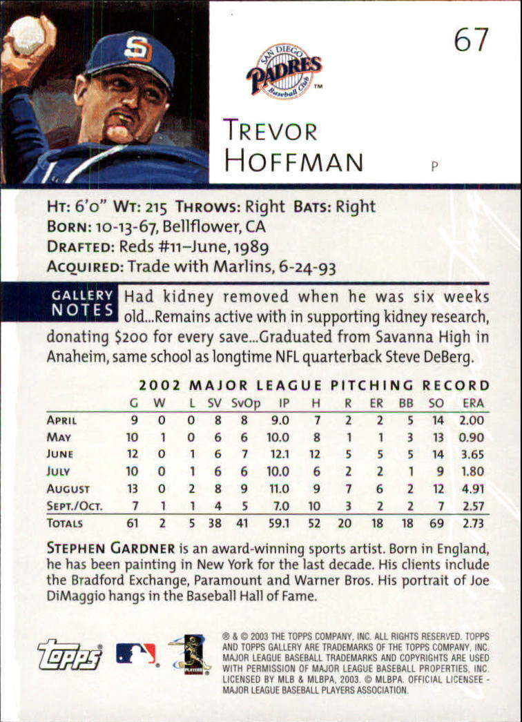 A9174- 2003 Topps Gallery Baseball Cards 1-200 -You Pick- 15+ FREE US SHIP - Picture 110 of 332