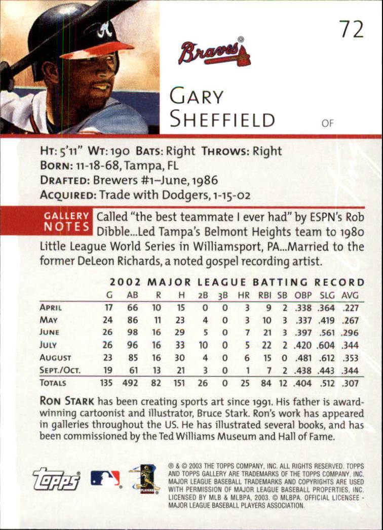 A9174- 2003 Topps Gallery Baseball Cards 1-200 -You Pick- 15+ FREE US SHIP - Picture 118 of 332