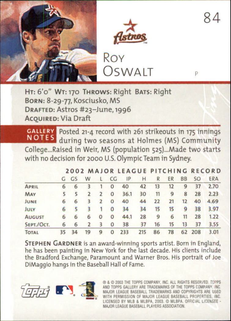 A9174- 2003 Topps Gallery Baseball Cards 1-200 -You Pick- 15+ FREE US SHIP - Picture 138 of 332